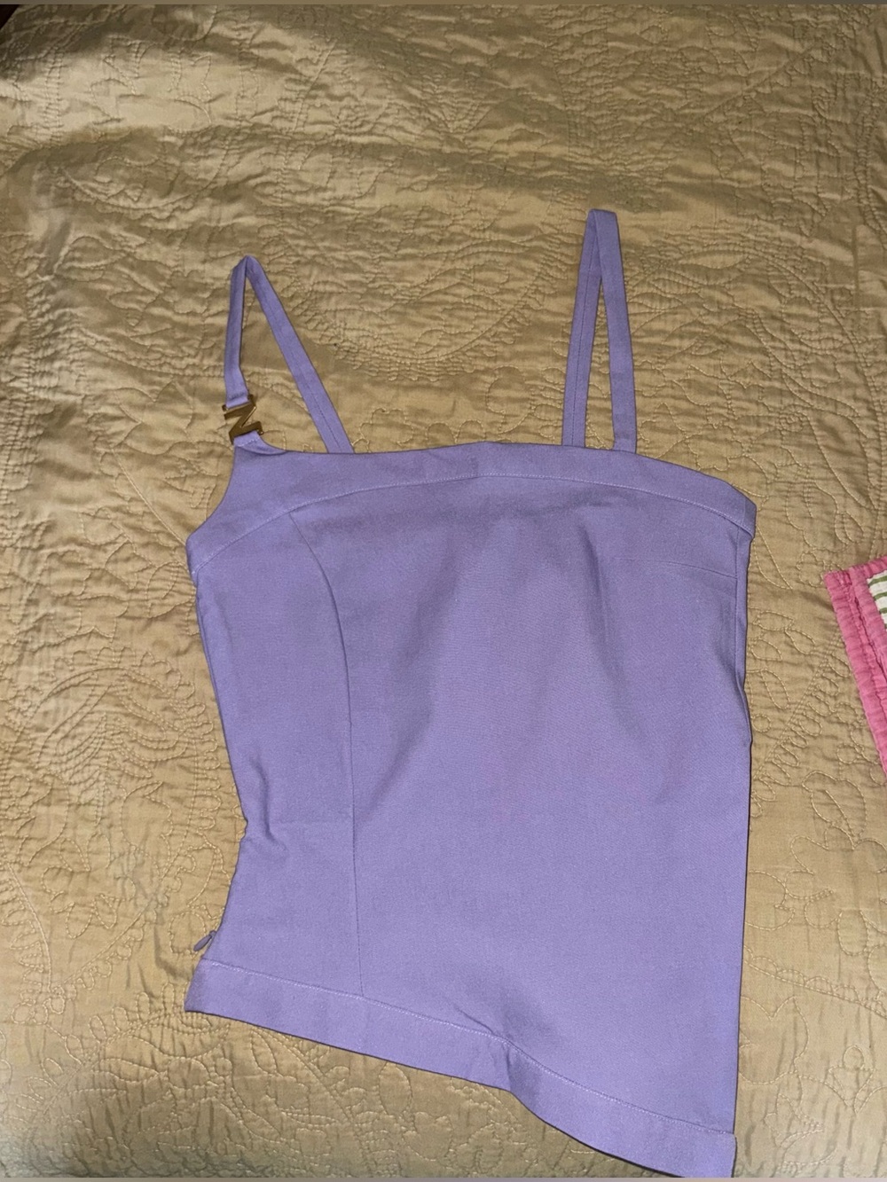 REVOLVE Lavender Square-Neck Slim-Strap tank
